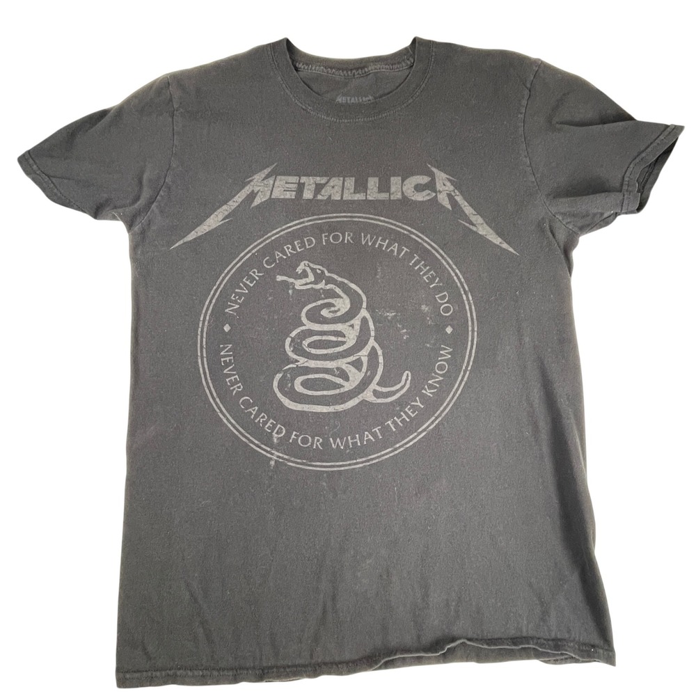 Metallica T-Shirt Mens Medium Black Snake Logo Nothing Else Matters Graphic - Picture 2 of 5